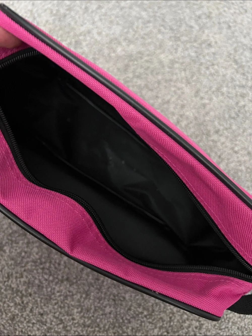 Stylish Hot Pink Travel Cosmetic Pouch with Carry Loop